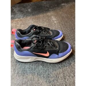 Nike Kids Running‎ Shoes Size 4.5Y Black Pink Purple Sneakers